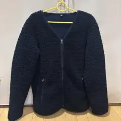 ユニクロ ブラック ボアジャケット