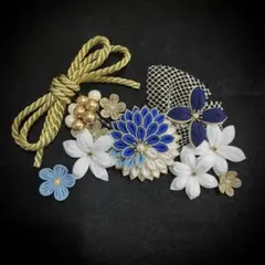 【4041】 髪飾り 成人式 振袖 卒業式 袴 結婚式 つまみ細工