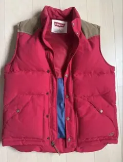 Woolrich ダウンベスト レザー切替 ワインレッド L - メルカリ