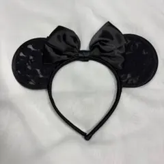 ミニーカチューシャ レース 黒