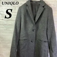 【美品】ユニクロ　ウールカシミヤチェスターコート　アウター　グレンチェック