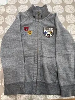 DOUBLE.B グレー トレーナー　ジップアップ 100cm