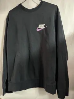 NIKE ナイキ トレーナー スウェット 黒 刺繍　白タグ 紫 L