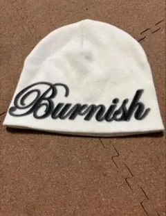 Burnish ロゴ ニット帽 ビーニー ホワイト