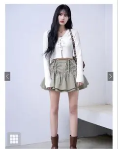 リボンカーディガンキャミソールセットアップ　k9360f