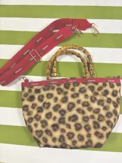LeSportsac 豹柄 バンブーハンドル トートバッグ
