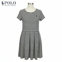 POLO RALPH LAUREN ボーダーワンピース L ネイビー×ホワイト
