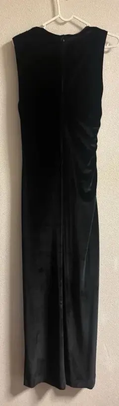 【美品】ZARA ノースリーブワンピース(L)ドレス パーティ　ブラック