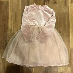 【海外製】長袖ワンピース ピンク　　105-110