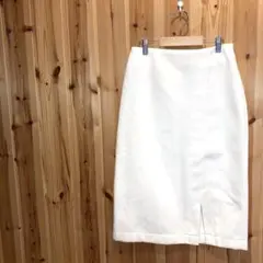 【ナウクローゼット】タイトスカート　スリット入 綺麗め　オフィス　ホワイト系