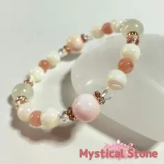 クィーンコンクシェル✱ムーンストーン✱マザーオブパール✱ピンクオパール✱ブレス