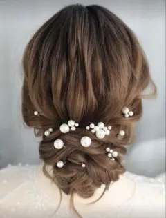 【新品未使用】パール付きヘアピン12本セット　結婚式　成人式