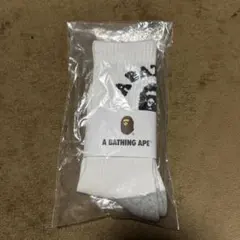 A BATHING APE ソックス ホワイト 1足