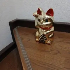 M*a様 招き猫 置物 青い目の招き猫 貯金箱 - メルカリ