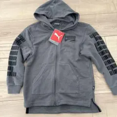 新品未使用 PUMA グレー フルジッパー パーカー XS/T 116センチ