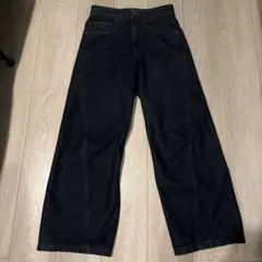 WYM VINTAGE WASHED CURVED DENIM xsサイズ