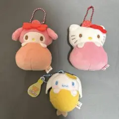 サンリオ フルーツ大福 ハローキティ マイメロ ミックスフライおくるみ シナモン