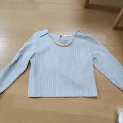 LABORATORY WORK グレー ストライプ 長袖トップスのサムネイル