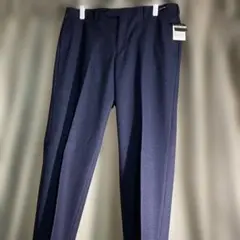 【新品】サカゼン ネイビー 小格子柄スラックス／91／オールシーズン
