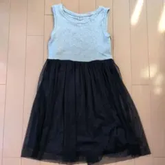 ノースリーブ ワンピース　 グレーと紺色　130cm
