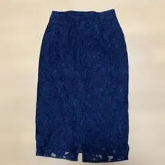 green label relaxing ネイビー レース タイトスカート 36