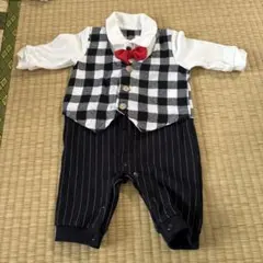 セレモニースーツ チェック柄 ベスト付き