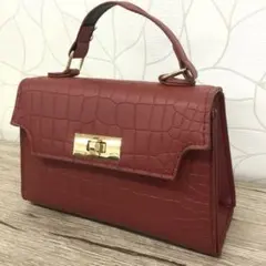 シェリエ shéller クロコ型押し 2way バッグ - メルカリ