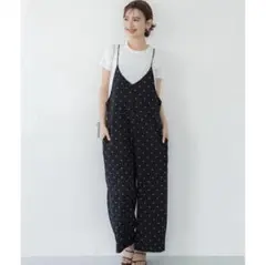 【coca】ドット柄オールインワン