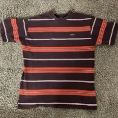 Nautica ストライプ Tシャツ　茶色オレンジ