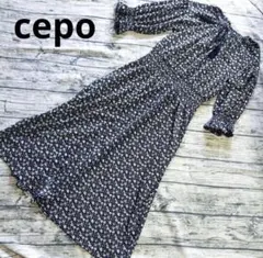 cepo ブルーメイト　小花柄ワンピース　ロングワンピース　ブルー　春ワンピースのサムネイル