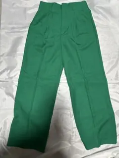 GU カラースラックス グリーン レディース Lサイズ