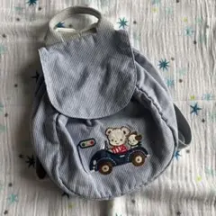familiar デニムブルー クマと犬の刺繍リュック - メルカリ