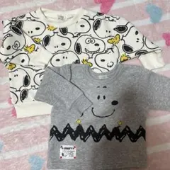 スヌーピー　裏起毛80サイズ　2セット売り