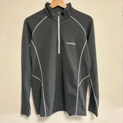 mont-bell ロングスリーブ　ハーフジップシャツ メンズL ダークグレー