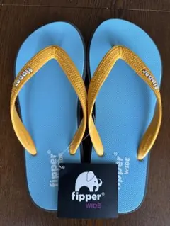 新品 Fipper WIDE ビーチサンダル UK8 ライトブルー イエローのサムネイル