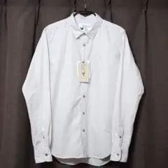 【極美品S】グレー　オーガニックコットンタイプライターシャツ