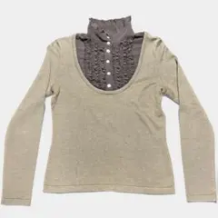 重ね着風 カットソー フリル グランジ フェアリー Y2K 古着