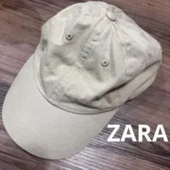 ZARA キャップ　ベージュ M