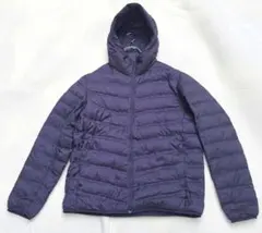ユニクロ　ウルトラライトダウンジャケット　フード付き　パープル　L　メンズ