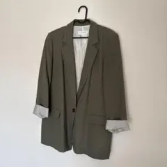 ZARA オリーブグリーン テーラードジャケット M