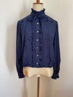 フリル襟ブラウス