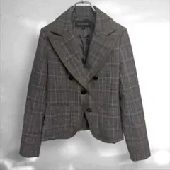 JILL STUART テーラードジャケット　上品チェックブラウンS （B3
