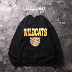 GILDAN トレーナー WILDCATS 刺繍　ブラック