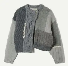 leinwände Intarsia Cable Cardigan / Gray