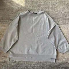 mizuiro ind クルーネック ワイド ニット プルオーバー　グレー