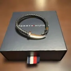 TOMMY HILFIGER ブラック編み込みブレスレットのサムネイル