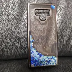 ブラック ラメ入りグリッターケース　GALAXYnote9用ケース