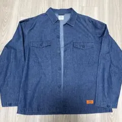 長袖シャツ メンズ青