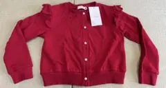 branshes 赤いフリル付きカーディガン120