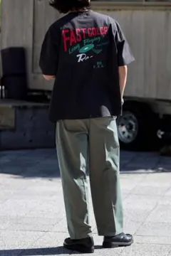 FAST COLOR プリントTシャツ ダークグレー